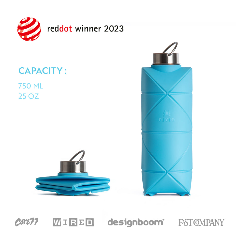 DiFOLD Origami Bottle in Sky Blue